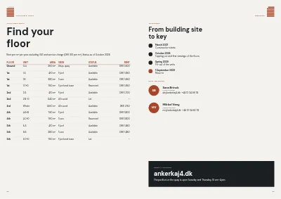 Pages 22–23 of Project brochure for a new office building – 24 pages