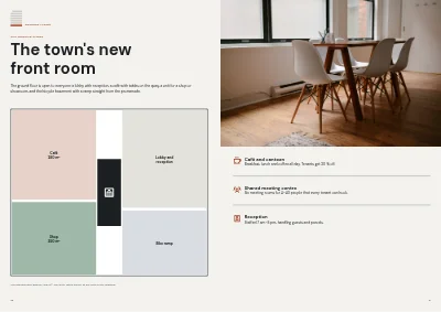 Pages 10–11 of Project brochure for a new office building – 24 pages