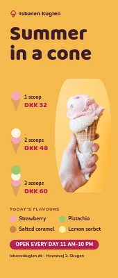 Ice-cream bar roll-up — summer in a cone