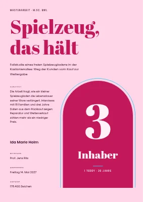 Masterarbeit — Spielwarenladen