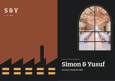 Wedding in the factory hall