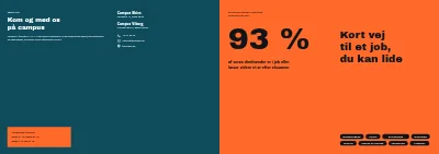 Omslag af Uddannelsesbrochure for erhvervsakademi – 20 sider