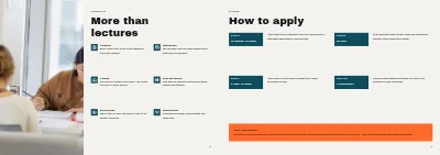 Pages 18–19 of Programme brochure for a business academy – 20 pages