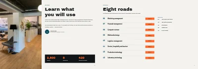 Pages 2–3 of Programme brochure for a business academy – 20 pages