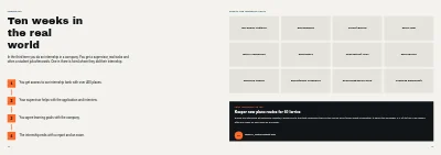 Pages 16–17 of Programme brochure for a business academy – 20 pages