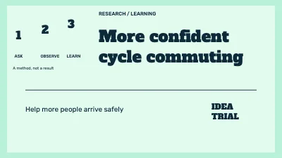 More confident cycle commuting