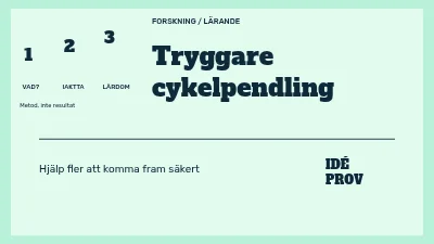 Tryggare cykelpendling