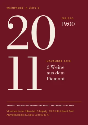 Weinprobe in Aalborg — Einladung