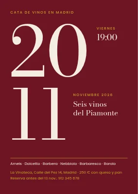 Cata de vinos en Aalborg — invitación