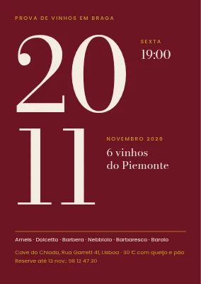 Prova de vinhos em Aalborg — convite