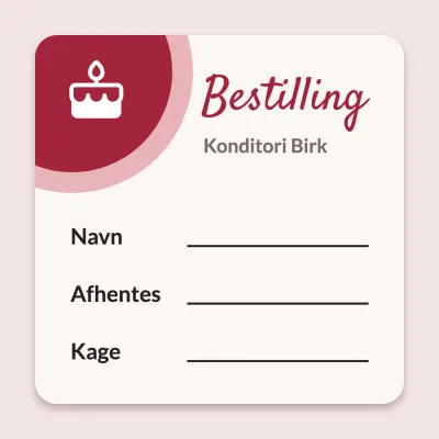 Kagebestilling til kassen