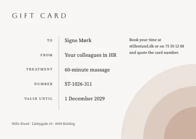 Page 2 of Gift card — massage