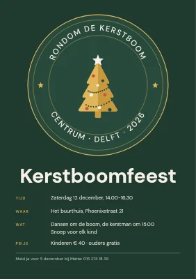 Kerstboomfeest — kring rond de boom