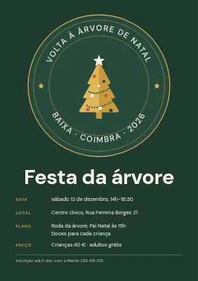 Festa da árvore de Natal — roda à volta da árvore
