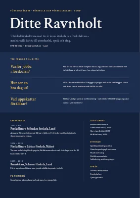 CV för förskollärare — intervju