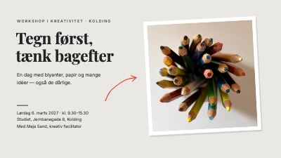 Workshop i kreativitet — Tegn først