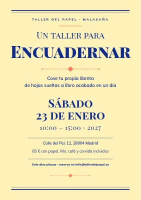 Taller de encuadernación — pliego tipográfico