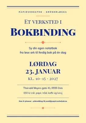 Bokbinderverksted — boktrykk-plakat