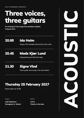 Singer-songwriter night — acoustic