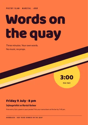Poetry slam on Marstal harbour