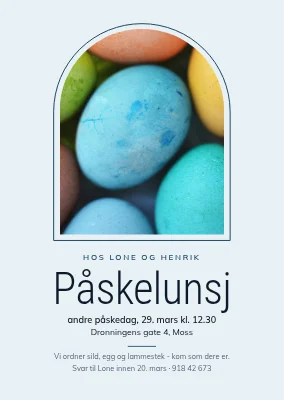 Invitasjon til påskelunsj — buevindu
