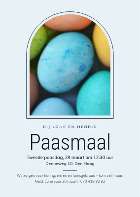 Uitnodiging paaslunch — boograam