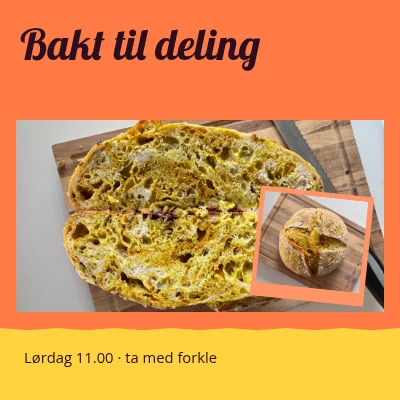 Bakt for å dele · solskinnskafé