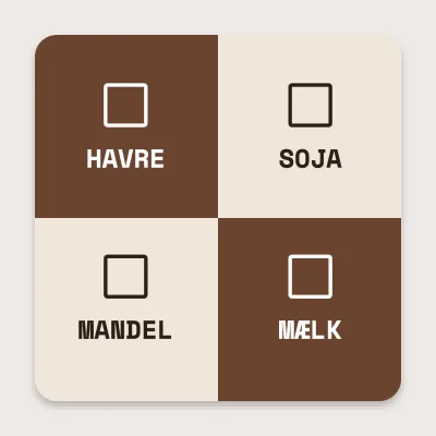 Mælkevalg på kaffelåget