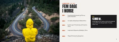 Side 8–9 af Turprogram for motorcykelklub – 16 sider