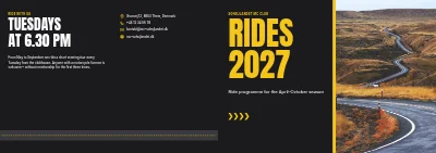 Cover of Ride programme for a motorcycle club – 16 pages