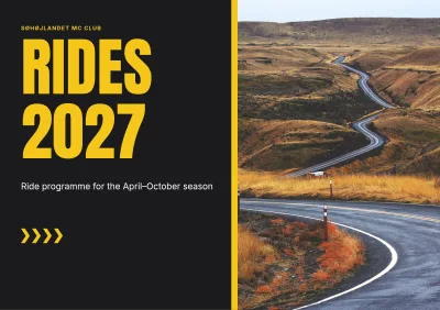 Ride programme for a motorcycle club – 16 pages