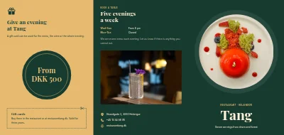 Tasting menu and events