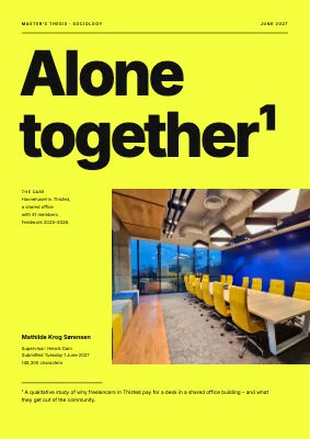 Master’s thesis — co-working space