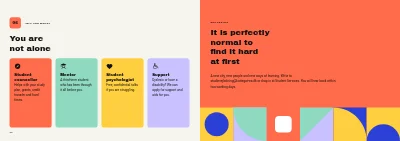 Pages 20–21 of Welcome guide for a business academy – 48 pages