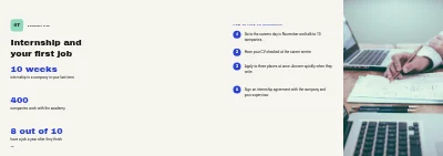 Pages 30–31 of Welcome guide for a business academy – 48 pages