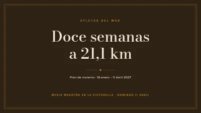 Club de running — plan de entrenamiento de media maratón