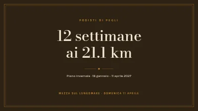 Club di corsa — piano di allenamento per la mezza maratona