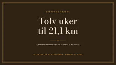 Løpeklubb — treningsplan for halvmaraton