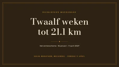 Pagina 1 van Hardloopclub — trainingsschema voor de halve marathon