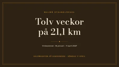 Löparklubb — träningsplan för halvmaraton