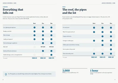 Pages 4–5 of Product overview for an insurance company – 8 pages