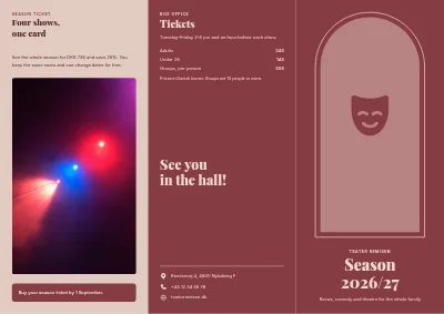 Seite 1 von Theatre season programme