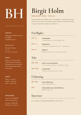 Frivillig-CV — pensjonist