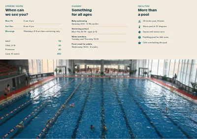 الصفحة 2 من Swimming baths: opening hours and classes