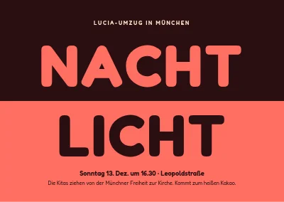Lucia-Umzug — Nacht und Licht