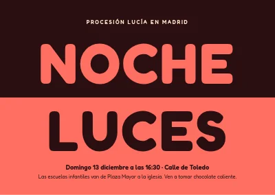 Procesión de Santa Lucía — noche y luz