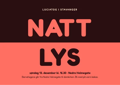 Luciatog — natt og lys