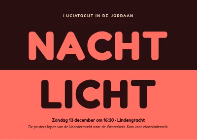 Lucia-optocht — nacht en licht