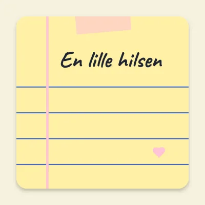En lille hilsen, noteblok