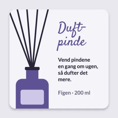 Duftpinde, vend dem hver uge
